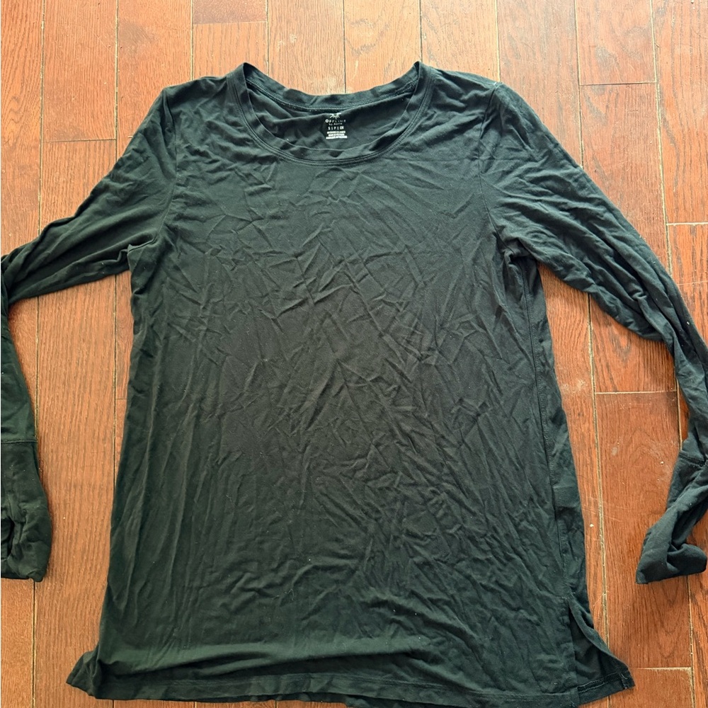 aerie offline Black Long Sleeve Tee